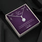 Dear Mom Eternal Hope Necklace 14k White Gold Finish