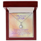 Dearest Wife Eternal Hope Necklace 14k White Gold Finish, pink card