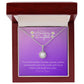 Amazing Daughter Eternal Hope Necklace 14k White Gold Finish, purple daisy