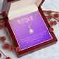 Amazing Daughter Eternal Hope Necklace 14k White Gold Finish, purple daisy