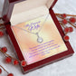 Dearest Wife Eternal Hope Necklace 14k White Gold Finish, pink card