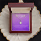 Amazing Daughter Eternal Hope Necklace 14k White Gold Finish, purple daisy