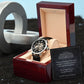 Luxury Men's Openwork Watch, For My Amazing Husband black card