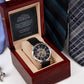 Luxury Men's Openwork Watch, For My Amazing Husband black card