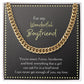 Wonderful Boyfriend Men's Chain Link Necklace Available in Stainless Steel and 14k Yellow Gold Finish, grey card