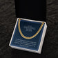 Amazing Son Men's Chain Link Necklace Available in Stainless Steel and 14k Yellow Gold Finish, denim blue card