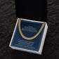 Amazing Boyfriend Link Chain Necklace Available in Stainless Steel or 14kYellow Gold Finish, denim card