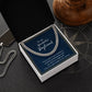 Wonderful Boyfriend Link Chain Necklace Available in Stainless Steel or 14kYellow Gold Finish, blue card