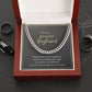 Wonderful Boyfriend Men's Chain Link Necklace Available in Stainless Steel and 14k Yellow Gold Finish, grey card