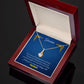 Grandma Love and Kindness Alluring Beauty Necklace 14k White Gold or 18k Yellow Gold Finish, blue sunflower