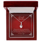 Dearest Grandma Unconditional Love Alluring Beauty Necklace 14k White Gold or 18k Yellow Gold Finishes, red card
