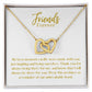 Friends Forever Interlocking Hearts Necklace Available in Yellow & White Gold