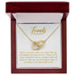 Friends Forever Interlocking Hearts Necklace Available in Yellow & White Gold