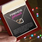 Friends Forever Interlocking Hearts Necklace Available in Yellow & White Gold (black message card)