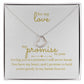 Love Heart Necklace Available in 14k White Gold or 18k Yellow Gold Dipped Sterling Silver, white card