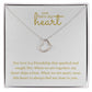 Love Heart Necklace Available in 14k White Gold or 18k Yellow Gold Dipped Sterling Silver, white card