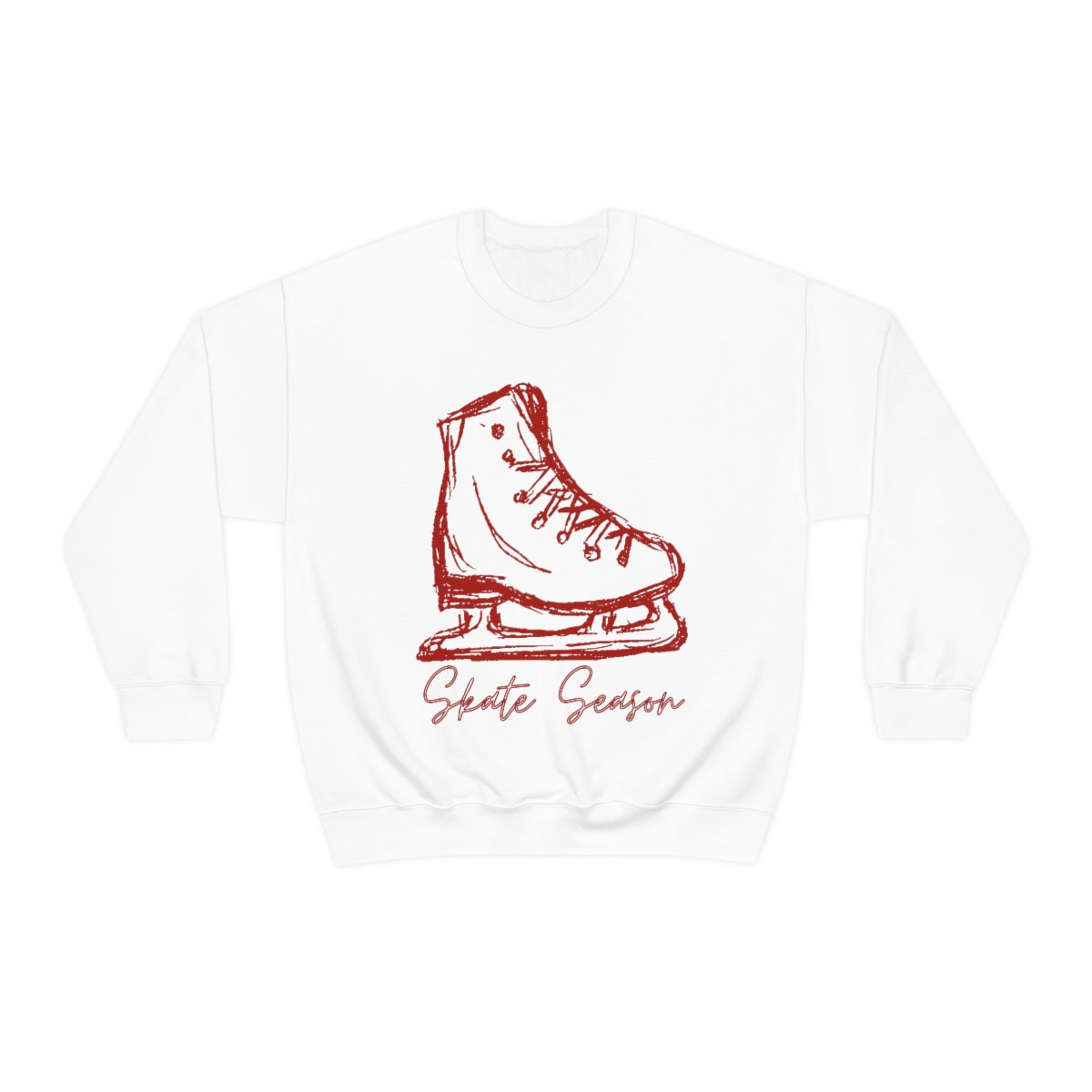 Skate Season Holiday Sweatshirt Available in Red, Green, Black, White, Grey Unisex sizes S-3XL