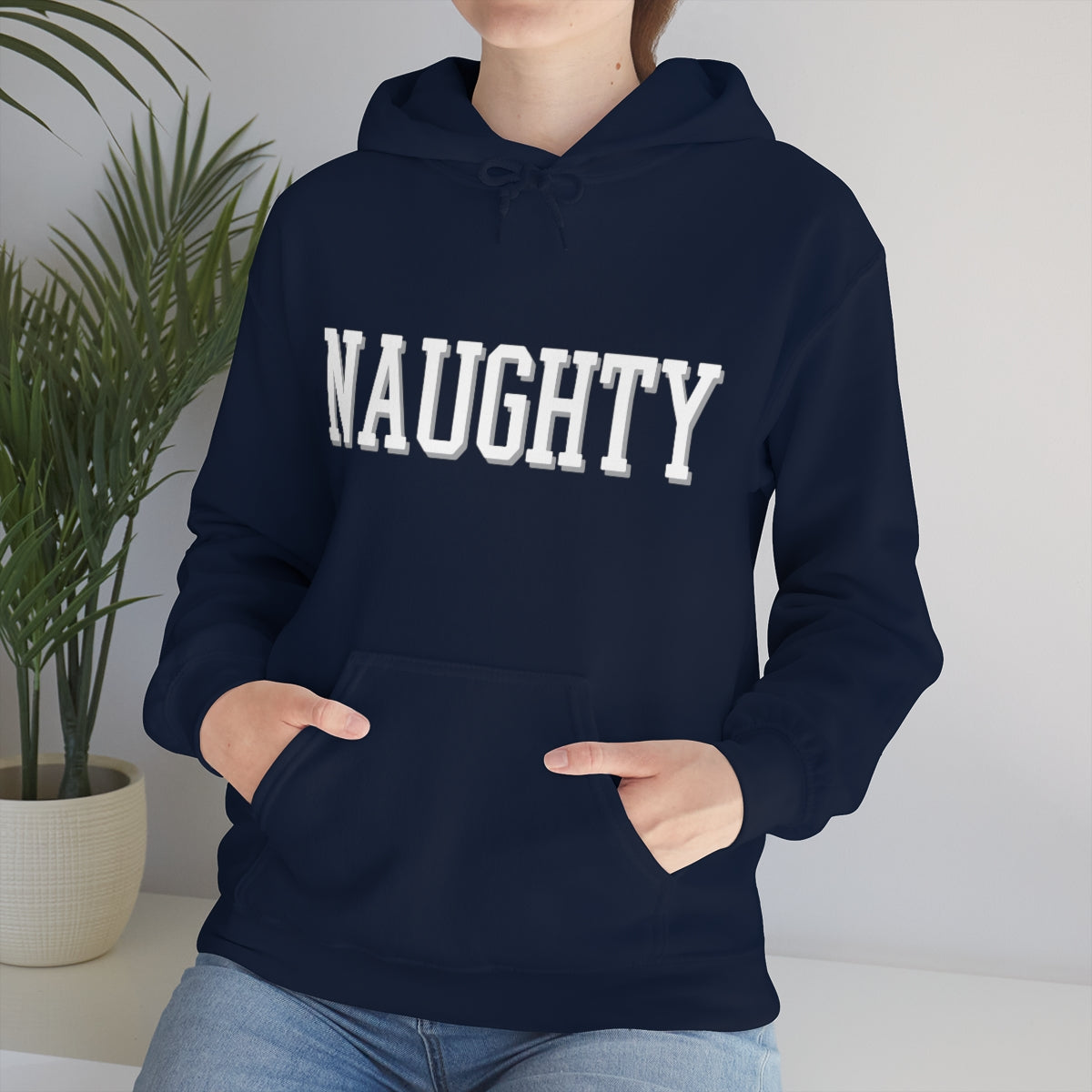 Naughty Collegiate Hoodie Heavy Blend™ Available in Various Colors, Sizes S-5XL