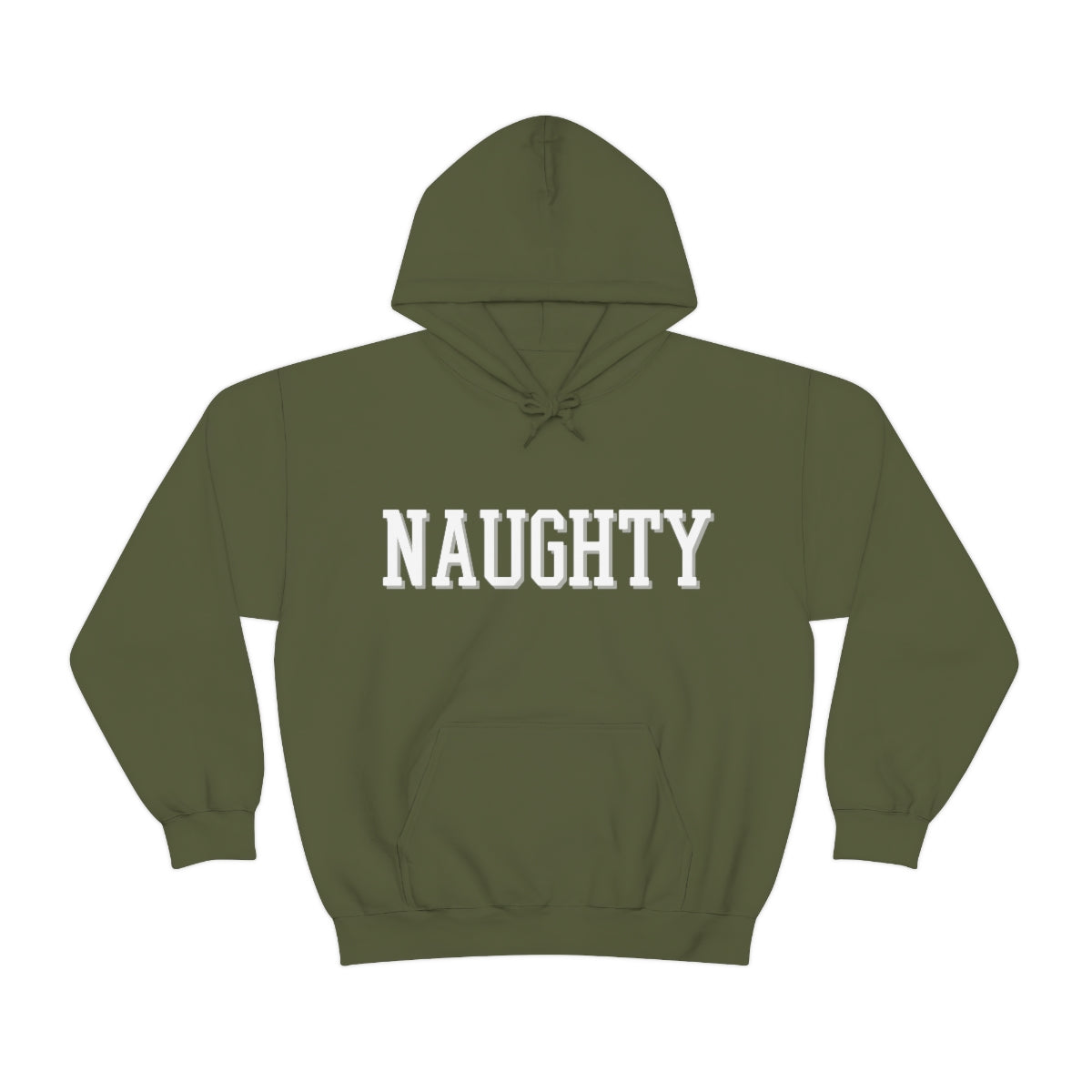 Naughty Collegiate Hoodie Heavy Blend™ Available in Various Colors, Sizes S-5XL