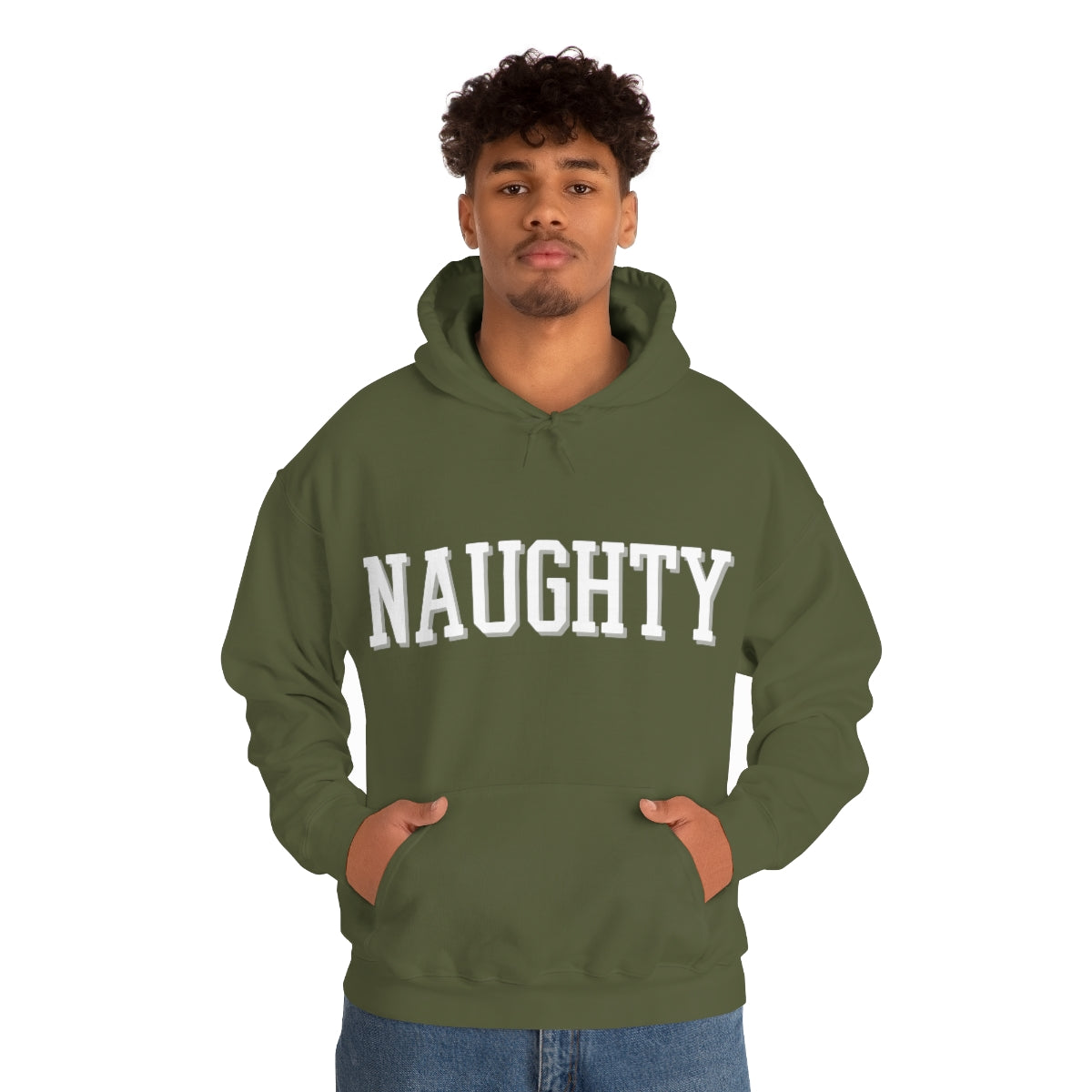 Naughty Collegiate Hoodie Heavy Blend™ Available in Various Colors, Sizes S-5XL