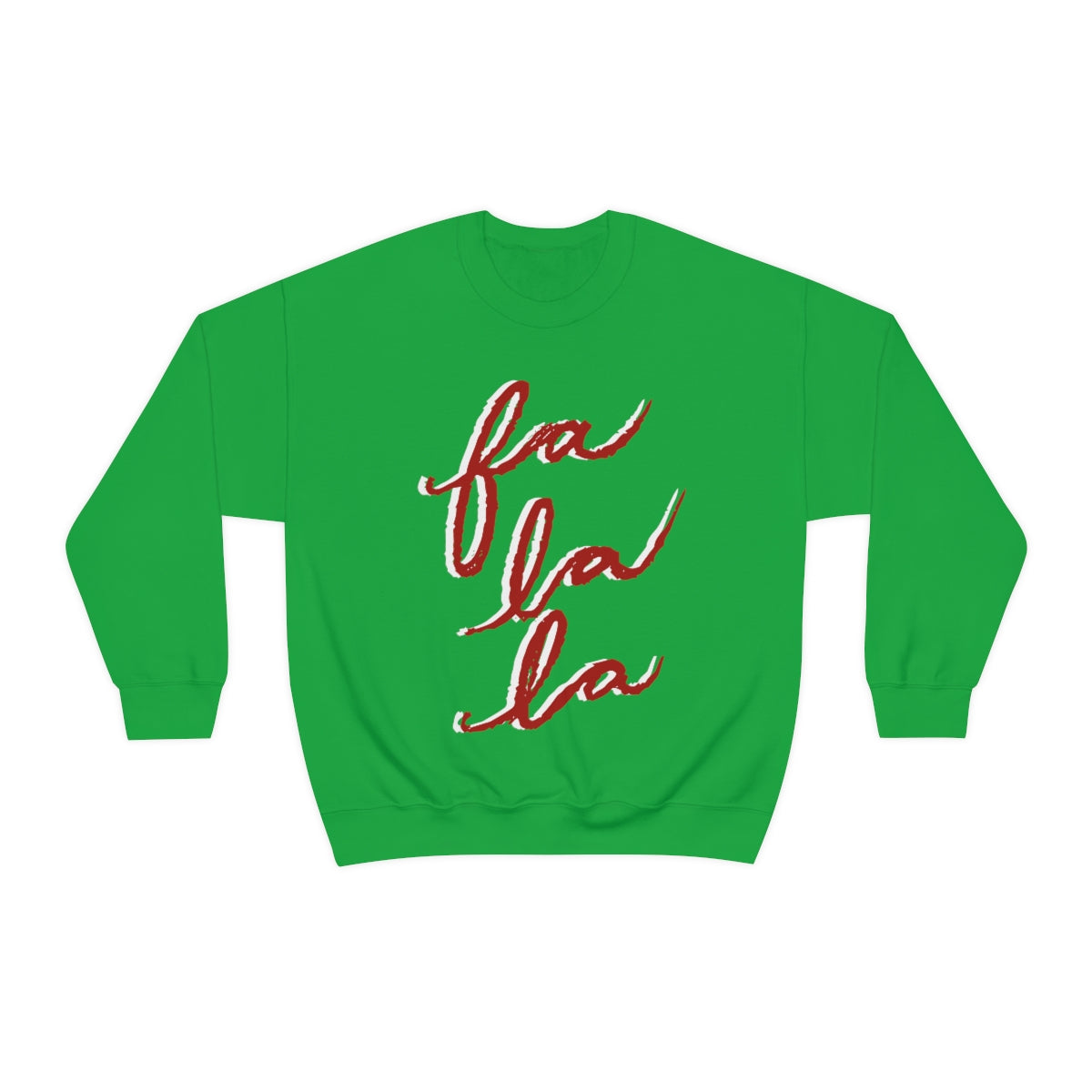 Fa La La Christmas Sweatshirt Available in Red, Green, White, Black, Navy, and Grey Unisex sizes S-3XL